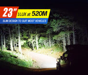 LIGHTFOX 23inch Led Light Bar 1 Lux @ 520M IP68 Rating 9,980 Lumens