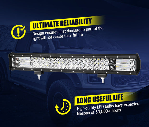 LIGHTFOX 23inch Led Light Bar 1 Lux @ 520M IP68 Rating 9,980 Lumens