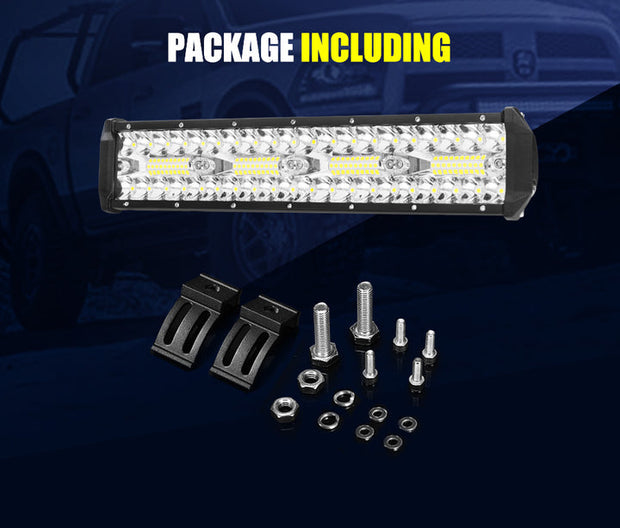 LIGHTFOX 12inch Led Light Bar 1 Lux @ 300M IP68 Rating 6,890 Lumens