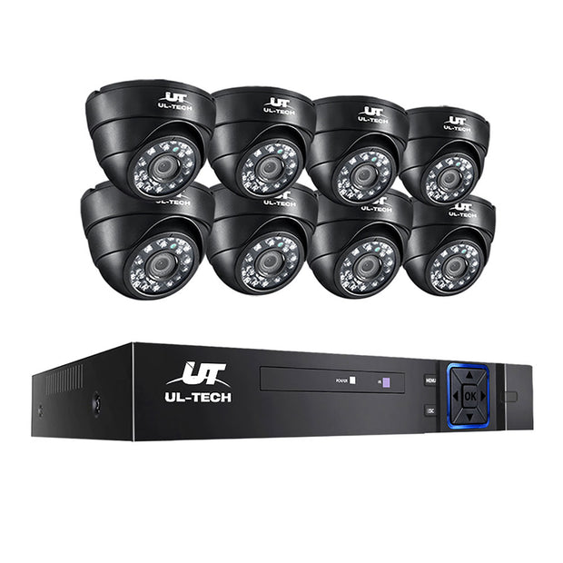 UL-tech 1080P CCTV Security Camera 8CH Dome DVR
