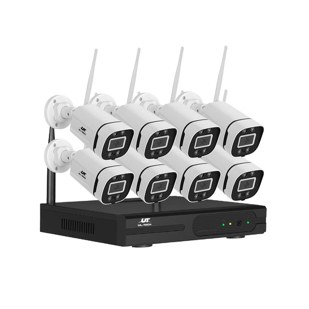 UL-tech 3MP Wireless CCTV Security Camera System Home IP Cameras WiFi 8CH NVR