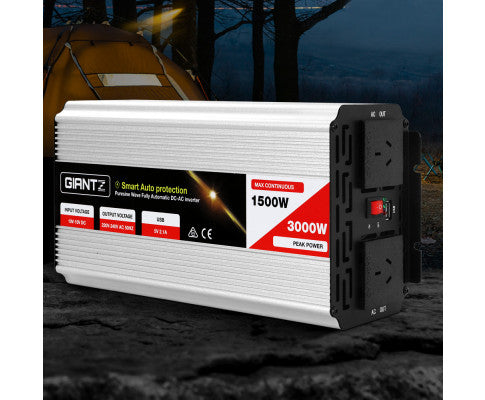 Giantz 1500W Puresine Wave DC-AC Power Inverter