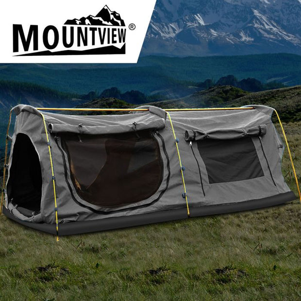 Mountain View King Single Swag Grey with Carry Bag