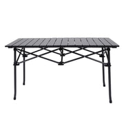 Levede Folding Camping Table Black Aluminium