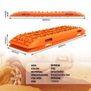 X-BULL 4WD Recovery tracks 10T 2 Pairs/ Sand tracks/ Mud tracks/  Mounting Bolts Pins Gen 2.0 -Orange