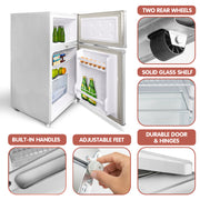 Kolner 105l Portable Upright Fridge Freezer Cooler For Home & Camping