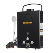 SAN HIMA Portable Gas Hot Water Heater System Black 8L