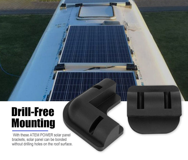 Solar Panel Corner Mounting Brackets 7PCS Black