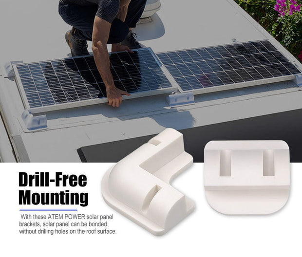 Solar Panel Corner Mounting Brackets Kit 7PCS WHITE