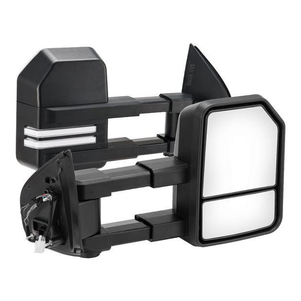 SAN HIMA Pair Extendable Towing Mirrors for Isuzu MU-X MY2013-MY2019