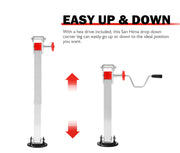 4x 550mm Drop Down Corner Steadies Stabilizer Legs